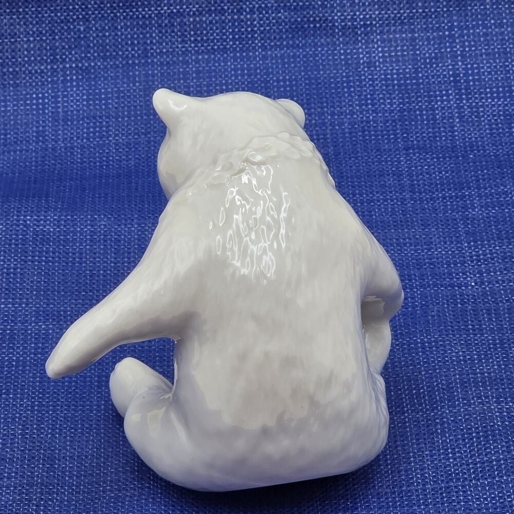 Vintage 1991 Lenox China Jewels Collection Sitting Bear 4” Tall Gold Paws - Picture 5 of 14